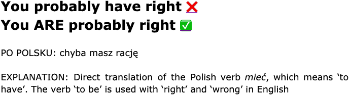Polish-English negative language transfer