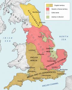 Danelaw territory dialects in the uk