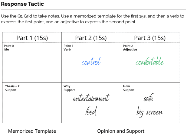 grid example TOEFL speaking