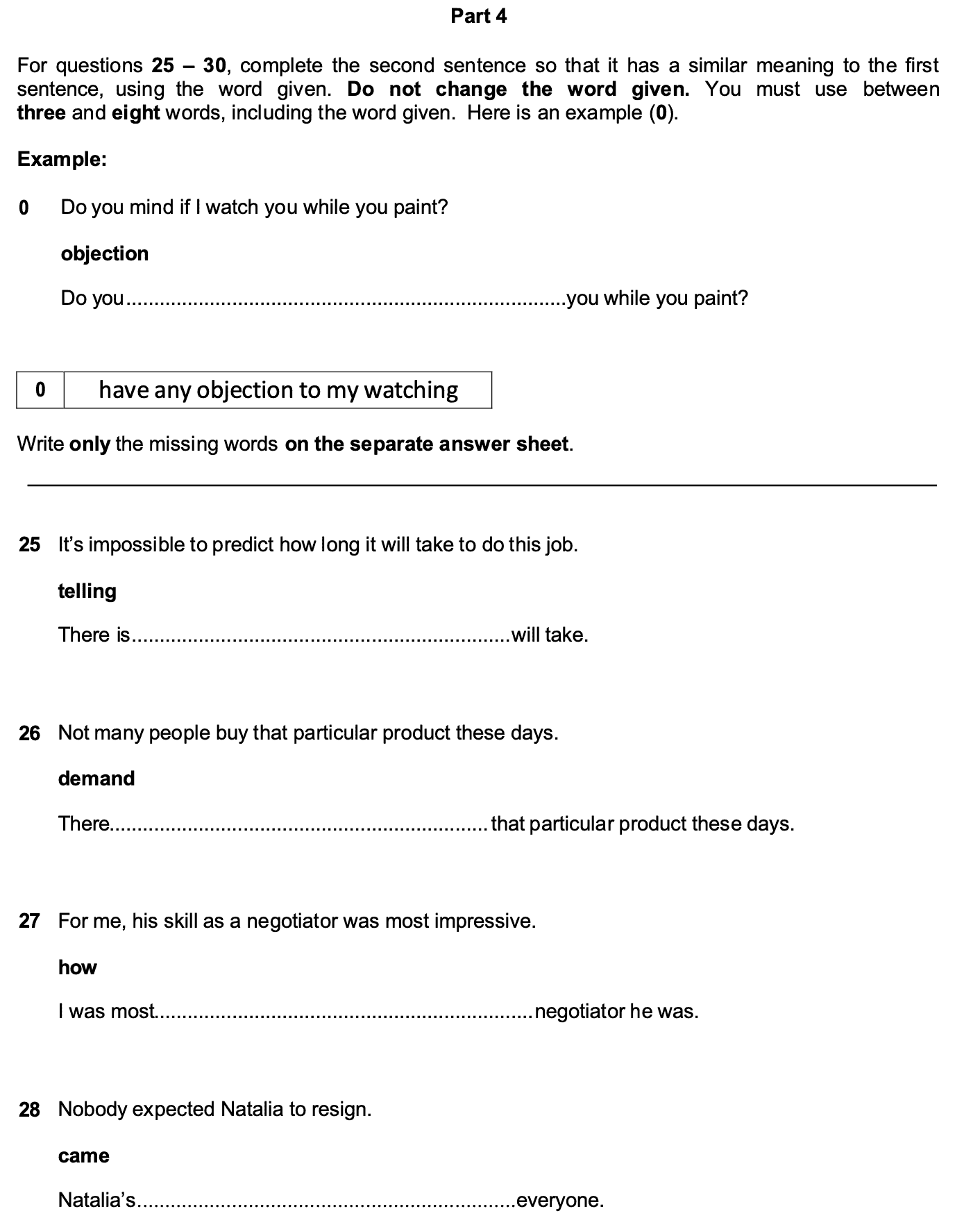 key-word-transformations-task-c2-proficiency
